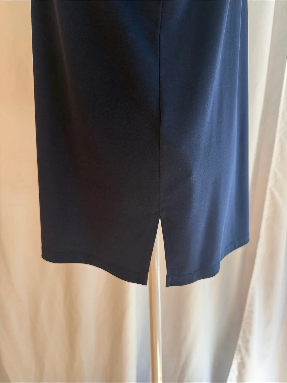 Michael Kors Navy Long-Sleeve Top with Gold Eyelet Detail